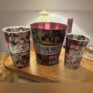 Taylor Swift The Eras Tour Film Bucket, Cups, & Mini Poster Official Merchandise